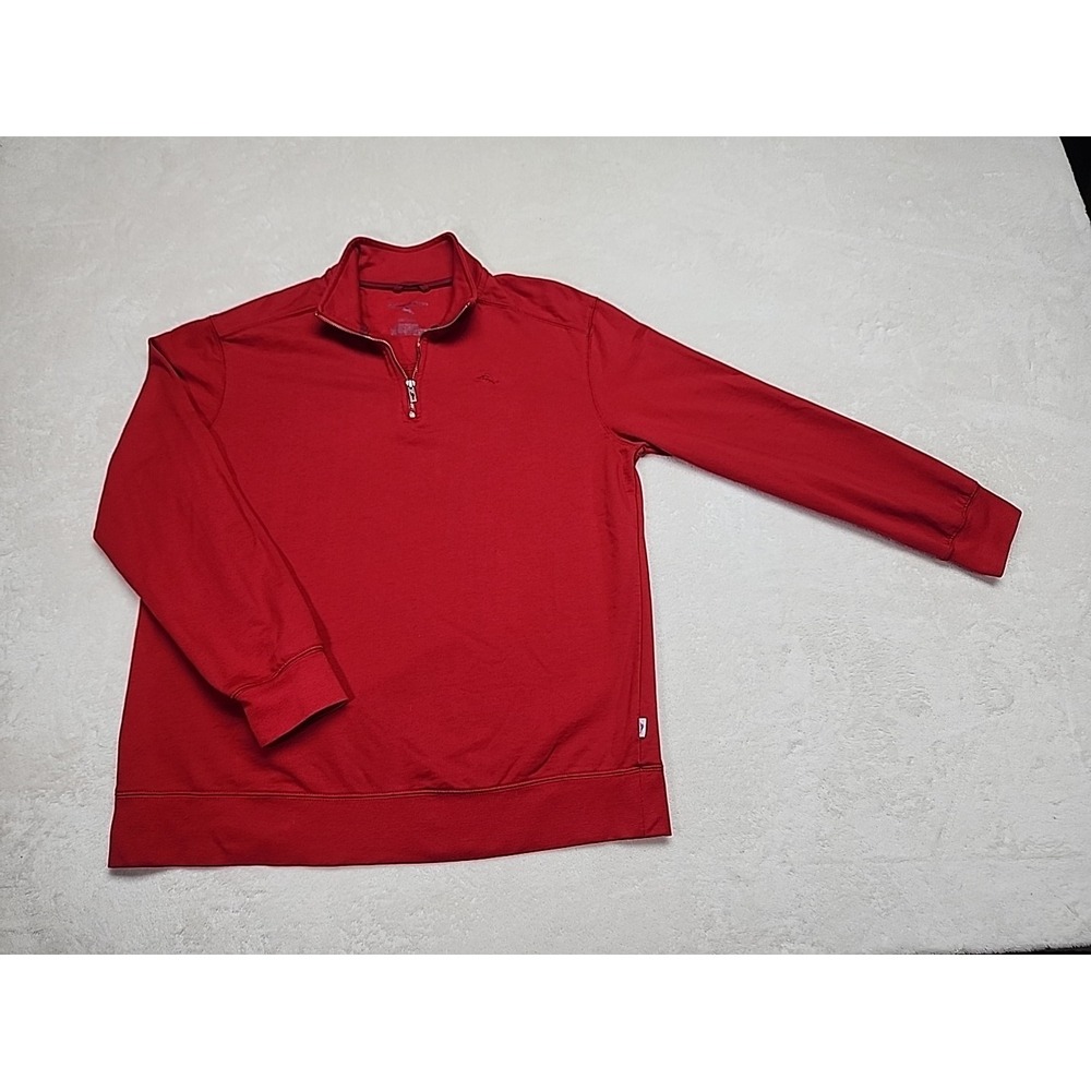 Tommy Bahama Youth 1/4 Zip Red Pullover Shirt Size Xl ‎ 18-20